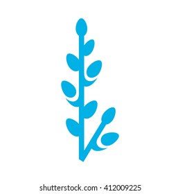 Pussy-willow icon. Willow branch. Vector illustration design