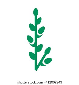 Pussy-willow icon. Willow branch. Vector illustration design