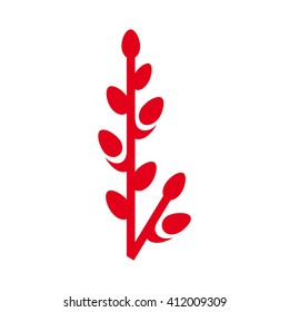 Pussy-willow icon. Willow branch. Vector illustration design