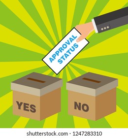 Put the Approval Status resuly into the yes or no box