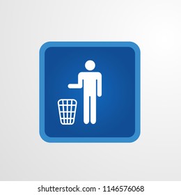 Put Garbage Here Public Area Sign Stock Vector (Royalty Free ...