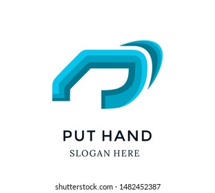 Put Hand Logo. Modern vector icon design illustration