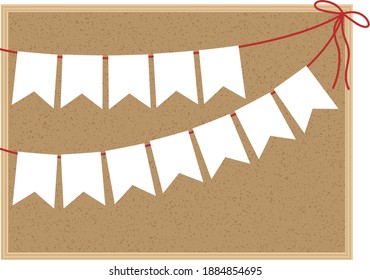 Put letters on the garland or paste notes or messages on the cork board