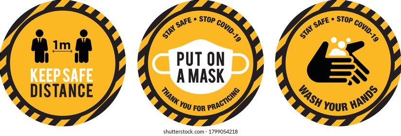 Put On A Mask Icon Signage