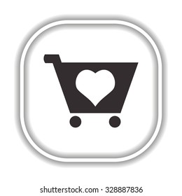 put in shopping cart. icon