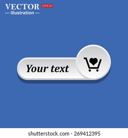put in shopping cart. icon. vector design