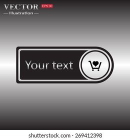 put in shopping cart. icon. vector design