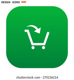 put in shopping cart. icon. vector design
