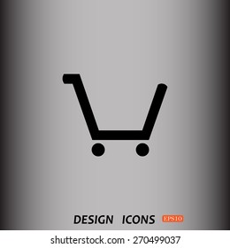 put in shopping cart. icon. vector design