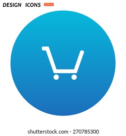 put in shopping cart. icon. vector design