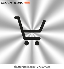 put in shopping cart. icon. vector design
