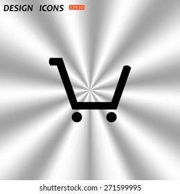 put in shopping cart. icon. vector design