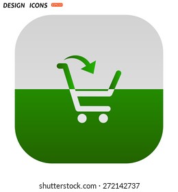 put in shopping cart. icon. vector design