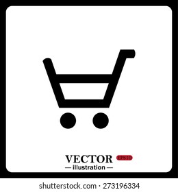 put in shopping cart. icon. vector design