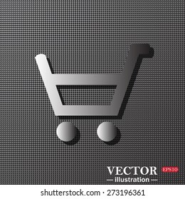put in shopping cart. icon. vector design