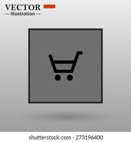 put in shopping cart. icon. vector design