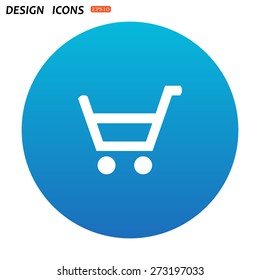 put in shopping cart. icon. vector design