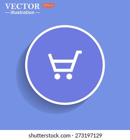 put in shopping cart. icon. vector design