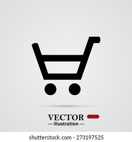 put in shopping cart. icon. vector design