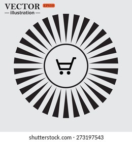 put in shopping cart. icon. vector design