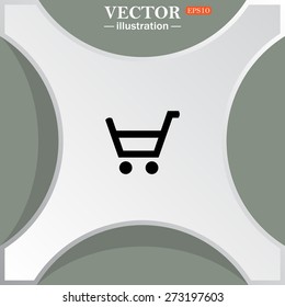 put in shopping cart. icon. vector design
