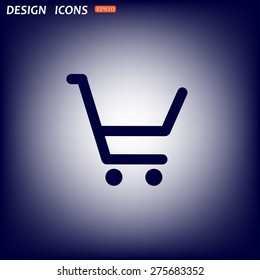 put in shopping cart. icon. vector design