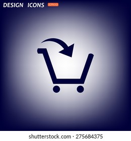 put in shopping cart. icon. vector design