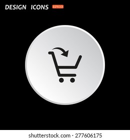 put in shopping cart. icon. vector design