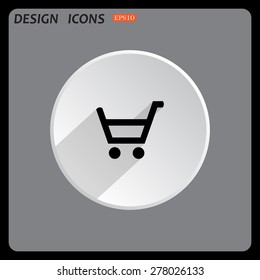 put in shopping cart. icon. vector design