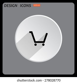 put in shopping cart. icon. vector design