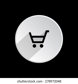 put in shopping cart. icon. vector design