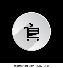 put in shopping cart. icon. vector design