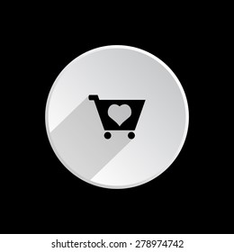 put in shopping cart. icon. vector design