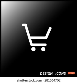 put in shopping cart. icon. vector design