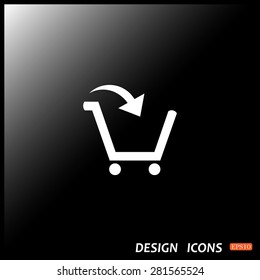 put in shopping cart. icon. vector design