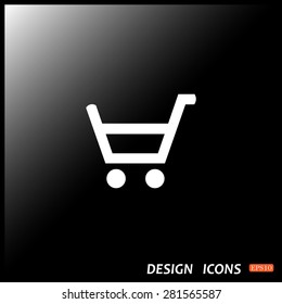 put in shopping cart. icon. vector design
