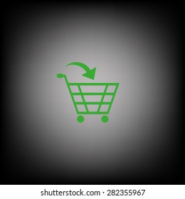 put in shopping cart. icon. vector design