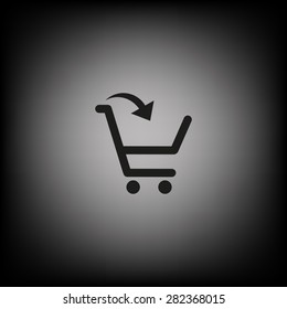put in shopping cart. icon. vector design