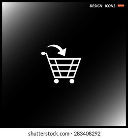 put in shopping cart. icon. vector design