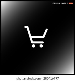 put in shopping cart. icon. vector design