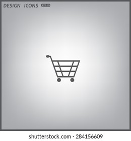 put in shopping cart. icon. vector design