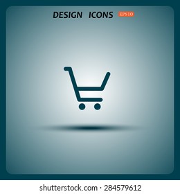 put in shopping cart. icon. vector design