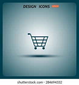 put in shopping cart. icon. vector design