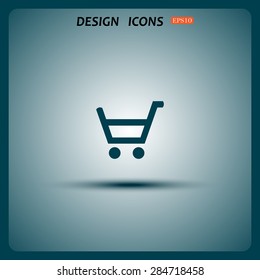 put in shopping cart. icon. vector design