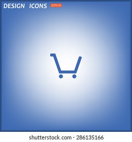 put in shopping cart. icon. vector design