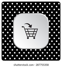put in shopping cart. icon. vector design