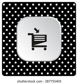 put in shopping cart. icon. vector design