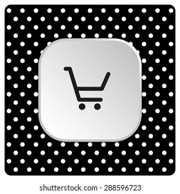 put in shopping cart. icon. vector design
