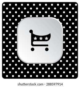 put in shopping cart. icon. vector design