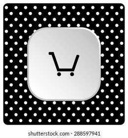 put in shopping cart. icon. vector design
